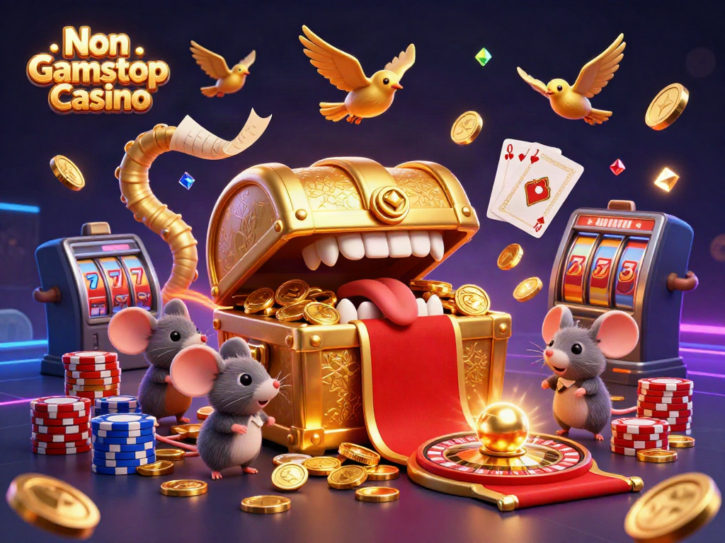 Enjoy thrilling gameplay at Non Gamstop Casino with a treasure chest inviting gamers to riches.