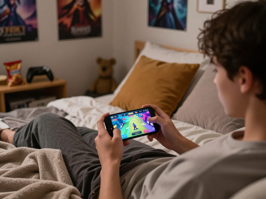 Play mobile porn game in a cozy bedroom with engaging graphics.