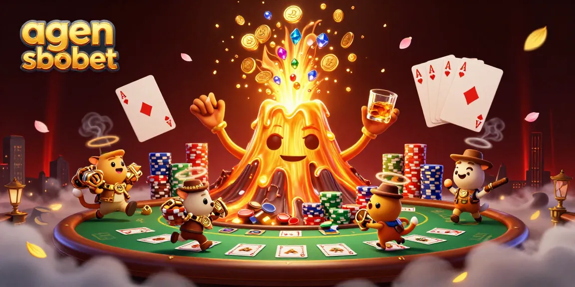 Experience thrilling wins with agen sbobet at this lively casino scene filled with gold and treasure.