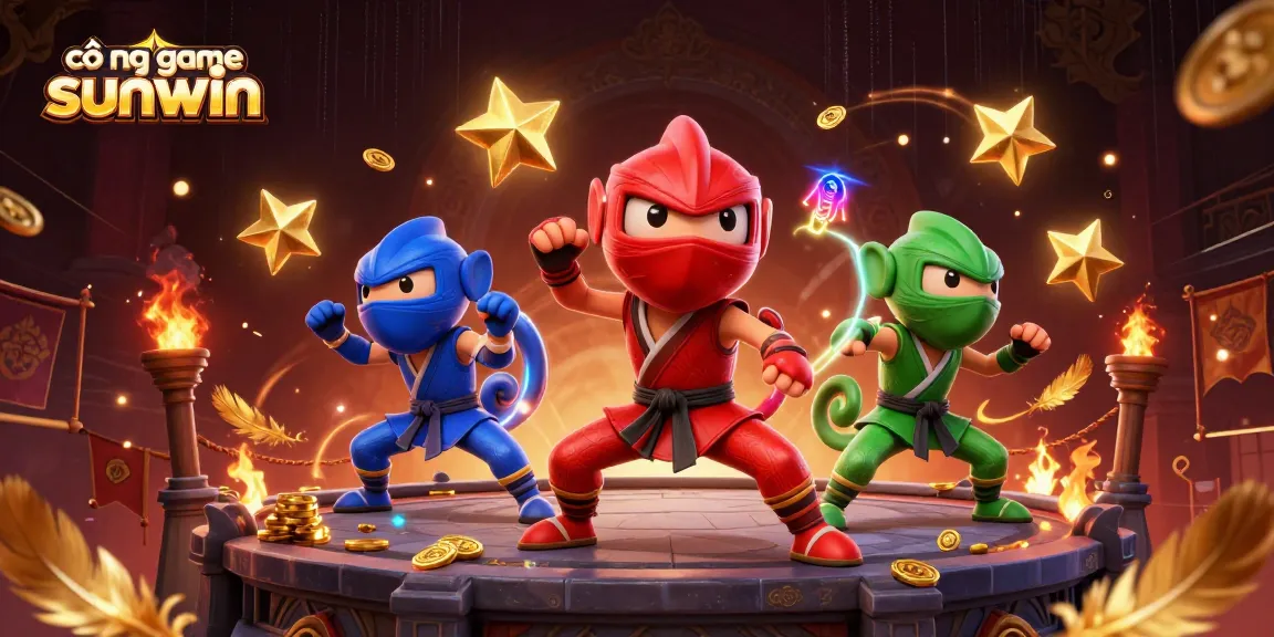 Experience the excitement of cổng game sunwin with vibrant chameleon ninjas and casino elements.